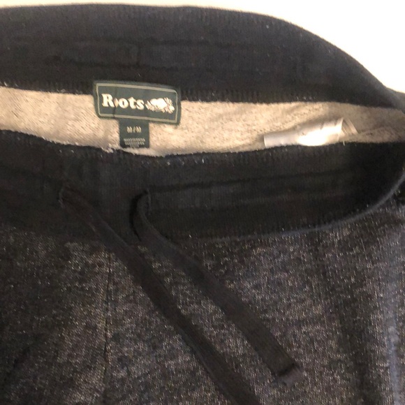 Roots Slimfit M Women Bottoms Black Pepper W Black Drawstring Waistband & Cuffs - Picture 7 of 7